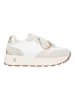 Patrizia Pepe Leder-Sneakers in Weiß/ Creme/ Gold