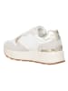 Patrizia Pepe Leder-Sneakers in Weiß/ Creme/ Gold