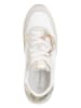Patrizia Pepe Leder-Sneakers in Weiß/ Creme/ Gold