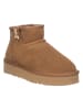 Patrizia Pepe Leder-Winterboots in Hellbraun