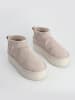 trendyol Leren winterboots beige