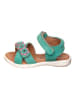 lamino Leren sandalen turquoise