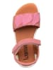 lamino Leren sandalen lichtroze