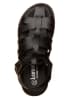 lamino Leren sandalen zwart
