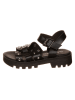 lamino Leren sandalen zwart