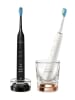 PHILIPS sonicare Schallzahnbürsten-Doppelpack "DiamondClean 9000" in Schwarz/ Weiß