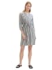 Tom Tailor Kleid in Dunkelblau/ Weiß