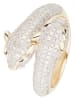 CARATELLI Gouden ring "Duo de panthères" met diamanten