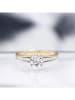 CARATELLI Gold-Ring "Kriva" mit Diamanten