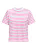 ONLY Shirt in Rosa/ Weiß