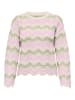 ONLY Sweter w kolorze jasnoróżowo-kremowo-oliwkowym