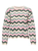 ONLY Sweter w kolorze jasnoróżowo-kremowo-zielonym