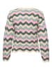 ONLY Sweter w kolorze jasnoróżowo-kremowo-zielonym