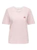 ONLY Shirt lichtroze/wit