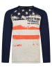 Tygo & Vito Longsleeve "USA Flag" in Grau/ Orange/ Dunkelblau