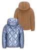 Like Flo Dwustronna kurtka zimowa w kolorze błękitno-jasnobrązowym