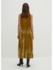 STEFANEL Aksamitna sukienka w kolorze musztardowym