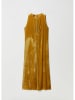 STEFANEL Fluwelen jurk mosterdgeel