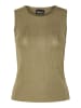 Pieces Top "Salima" w kolorze oliwkowym