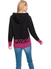 Heine Hoodie in Schwarz/ Pink