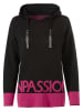 Heine Hoodie in Schwarz/ Pink
