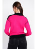 William de Faye Pullover in Fuchsia/ Schwarz