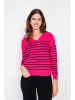 William de Faye Pullover in Fuchsia/ Schwarz