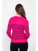 William de Faye Pullover in Fuchsia/ Schwarz