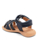 bisgaard Leder-Sandalen "Simone" in Dunkelblau