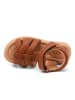 bisgaard Leder-Sandalen "Simone" in Hellbraun