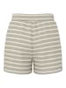 Pieces Shorts "Chilli" in Beige/ Weiß