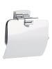 tesa Toilettenpapierhalter "Klaam" in Silber - (B)14,2 x (H)9,5 x (T)4,7 cm