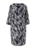comma Kleid in Dunkelblau/ Weiß