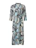 comma Kleid in Blau/ Beige