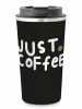 ppd Kubek termiczny ''Just Coffee"' w kolorze czarnym - 400 ml