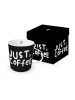 ppd Jumbotasse "Just Coffee" in Schwarz/ Weiß - 400 ml