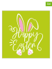 ppd 2er-Set: Servietten ''Happy Easter'' in Grün - 2x 20 Stück