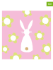 ppd 2er-Set: Servietten ''Flower Bunny'' in Rosa - 2x 20 Stück