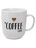 ppd Jumbotasse "Coffee Lover" in Weiß/ Schwarz - 400 ml