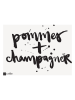 ppd Geschirrtuch "Pommes & Champagner" in Weiß - (L)70 x (B)50 cm