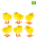 Verso Figurki dekoracyjne (6 szt.) "Chick" w kolorze żółtym - wys. 3 cm