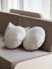 FITWOOD Dekokissen "Kajo" in Weiß - Ø 40 cm x (H)14 cm