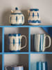 Bloomingville Tasse "Allium" in Creme/ Blau - 350 ml