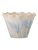 Bloomingville Bloempot "Bertha" crème/blauw - (H)10,5 x Ø 14 cm