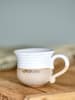 Bloomingville Tasse "Claire" in Weiß/ Beige - 450 ml