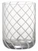 Bloomingville Trinkglas "Havin" in Transparent/ Weiß - 350 ml