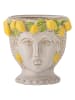Bloomingville Blumentopf "Limone" in Creme/ Gelb - (H)16 x Ø 16,5 cm