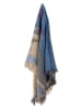 Bloomingville Wohndecke ''Maji'' in Beige/ Blau - (L)160 x (B)130 cm