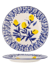Bloomingville Dinerbord ''Maxima'' blauw/geel - Ø 27 cm