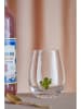 Bloomingville 4-delige set: drinkglazen "Misa" transparant/meerkleurig - 560 ml